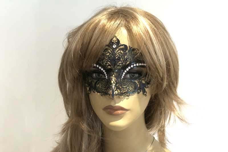 lace mask named Diana shown on female model face