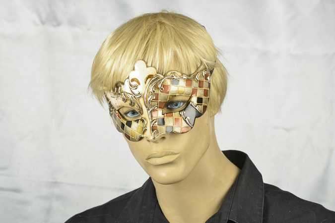 masquerade ball mask Giglio Mosaic on male face