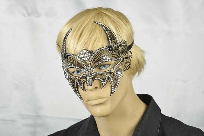 Luxury Vampire Halloween mask on male model face