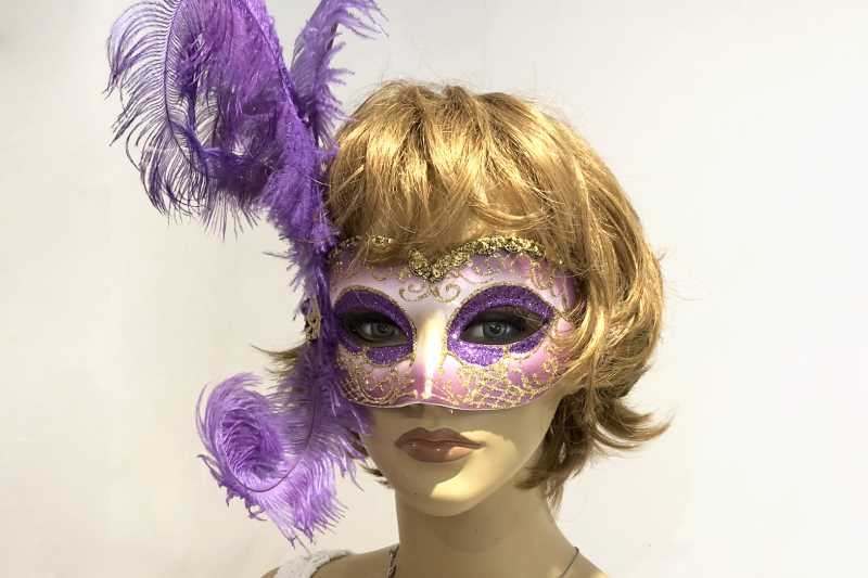 Purple and Yellow Top Hat  Mask for Sale by simplysharon