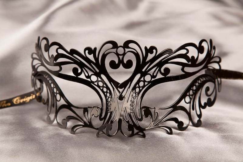 Laser cut metal masquerade mask Uomo