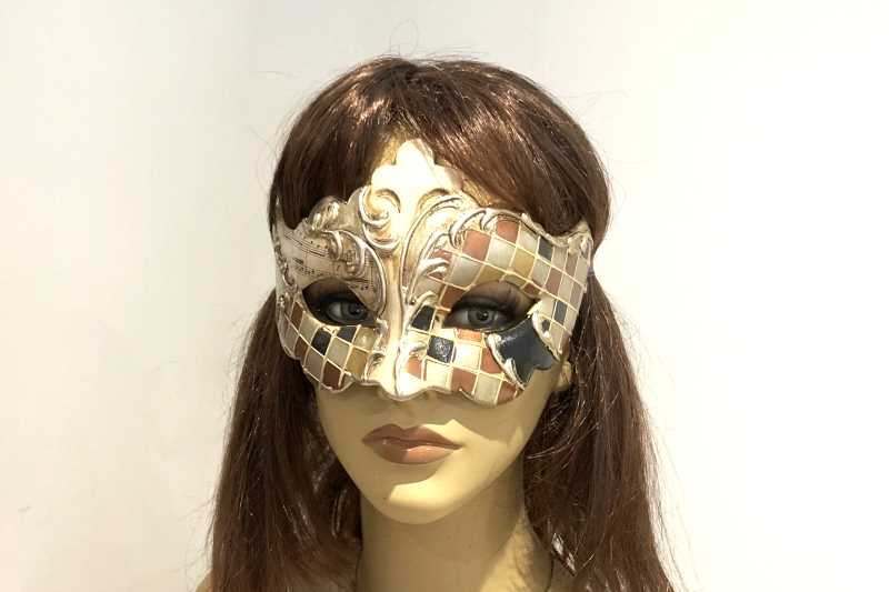 Giglio Mosaic multi colour masquerade mask