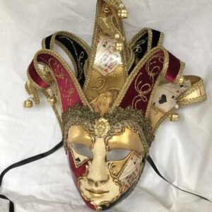Poker Decor Volto Jolly - Full Face Wall Mask with Eight Point Headdress