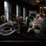 Purple and Green Masquerade Masks: Shades and Styles