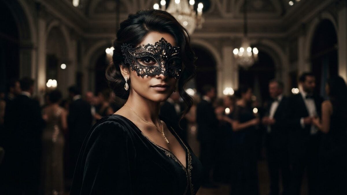 Masquerade Masks for Black Dresses and Formal Attire